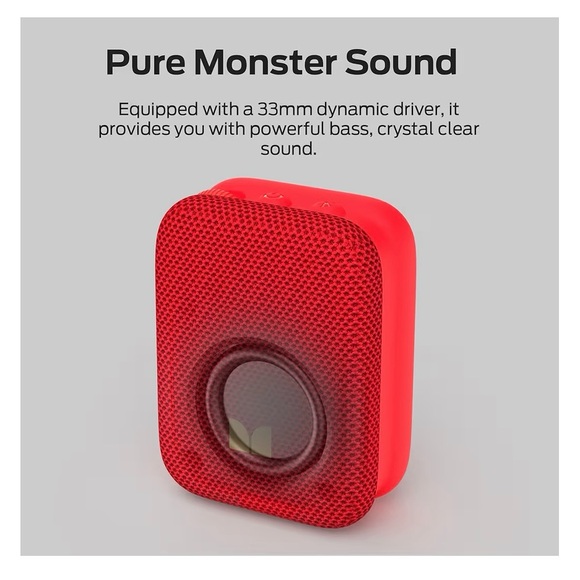 Atomic Atom Red Portable Bluetooth Speaker - Picture 4 of 13